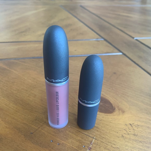 MAC Cosmetics Makeup Nwt Mac Powder Kiss Liquid Over The Taupe Powder Kiss Lipstick Mull It